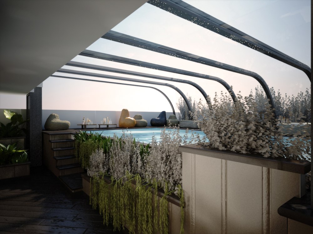archimora - attico con piscina - esterno- 0016